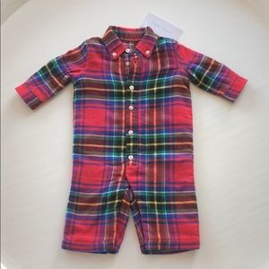 NWT Ralph Lauren Plaid Baby Jumpsuit Size 3 months